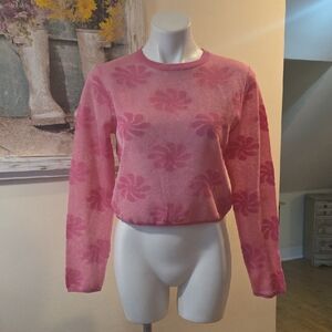 Zara Pink Floral Sweatshirt